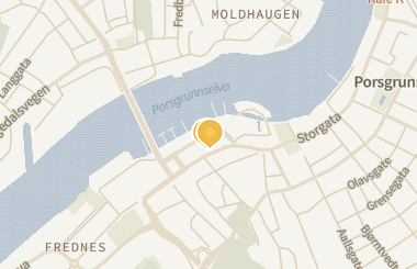 Kart med med nål på restaurantene