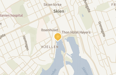 Kart med med nål på restauranten