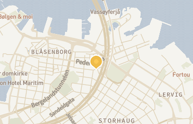 Kart med med nål på restauranten