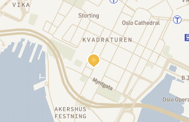 Kart med med nål på restaurantene